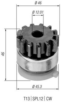 Magneti Marelli 940113020294 Мала шестірня, стартер