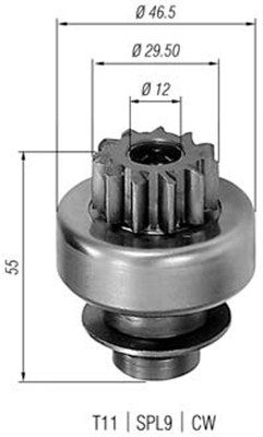 Magneti Marelli 940113020306 Мала шестірня, стартер
