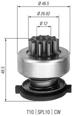 Magneti Marelli 940113020309 Мала шестірня, стартер