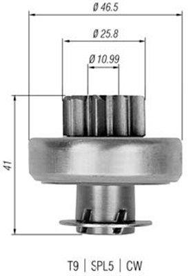 Magneti Marelli 940113020324 Мала шестірня, стартер