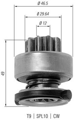 Magneti Marelli 940113020334 Мала шестірня, стартер
