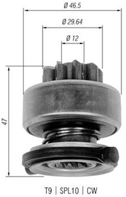 Magneti Marelli 940113020335 Мала шестірня, стартер