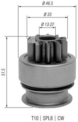Magneti Marelli 940113020348 Мала шестірня, стартер
