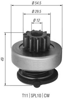 Magneti Marelli 940113020352 Мала шестірня, стартер