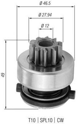 Magneti Marelli 940113020357 Мала шестірня, стартер