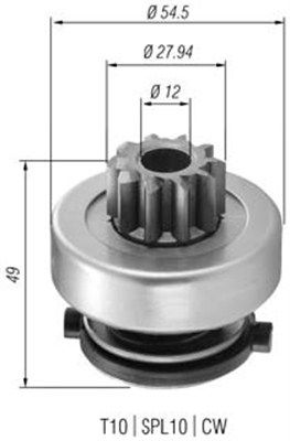 Magneti Marelli 940113020365 Мала шестірня, стартер