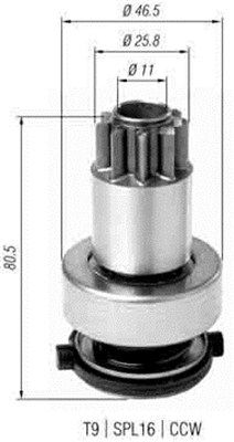 Magneti Marelli 940113020385 Мала шестірня, стартер