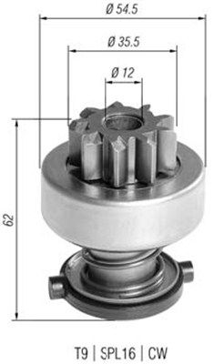 Magneti Marelli 940113020392 Мала шестірня, стартер