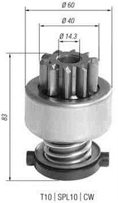 Magneti Marelli 940113020393 Мала шестірня, стартер