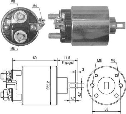 Magneti Marelli 940113050022 Магнітний перемикач, стартер