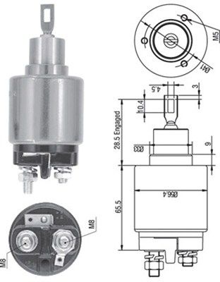 Magneti Marelli 940113050128 Реле стартера втягуюче Fiat (AME0128)
