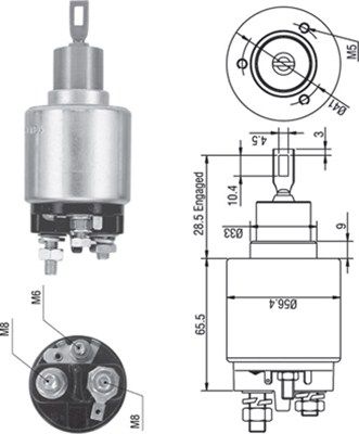 Magneti Marelli 940113050271 Тягове реле, стартер (вир-во Magneti Marelli кор.код. AME0271)