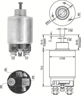 Magneti Marelli 940113050316 Магнітний перемикач, стартер