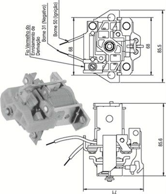 Magneti Marelli 940113050338 Магнітний перемикач, стартер