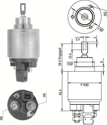 Magneti Marelli 940113050343 Магнітний перемикач, стартер