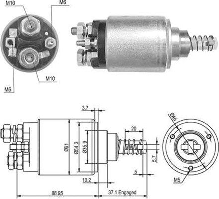 Magneti Marelli 940113050389 Магнітний перемикач, стартер