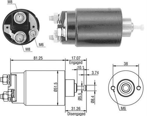 Magneti Marelli 940113050404 Магнітний перемикач, стартер