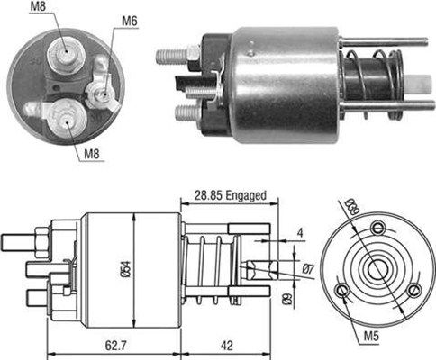 Magneti Marelli 940113050453 Магнітний перемикач, стартер