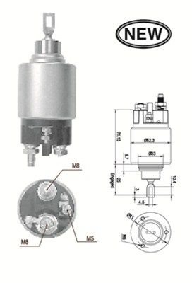 Magneti Marelli 940113050554 Магнітний перемикач, стартер