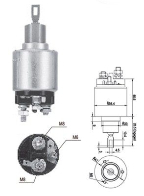 Magneti Marelli 940113050558 Магнітний перемикач, стартер
