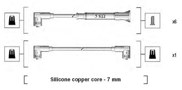 Magneti Marelli 941075040546 Комплект проводів високої напруги