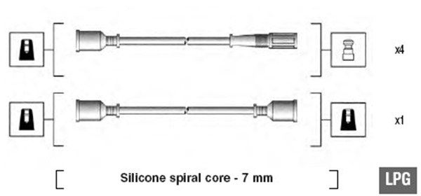 Magneti Marelli 941095000580 Комплект проводів високої напруги