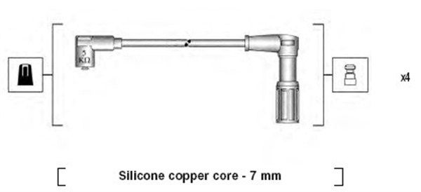 Magneti Marelli 941095770615 Комплект проводів високої напруги