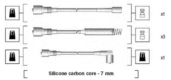 Magneti Marelli 941125280680 Комплект дротів запалювання (вир-во Magneti Marelli кор.код. MSK680)