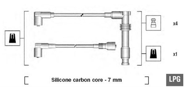 Magneti Marelli 941125290681 Комплект проводів високої напруги