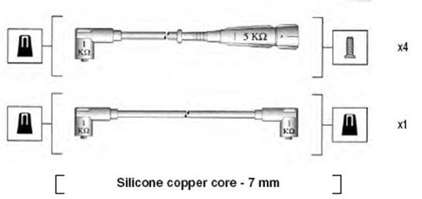Magneti Marelli 941175120753 Комплект проводів високої напруги