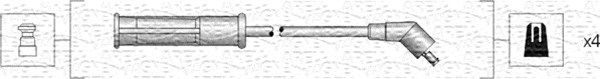 Magneti Marelli 941318111002 Комплект проводів високої напруги