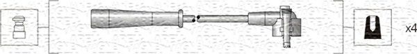 Magneti Marelli 941318111038 Комплект проводів високої напруги
