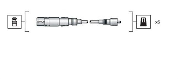 Magneti Marelli 941318111043 Комплект проводів високої напруги