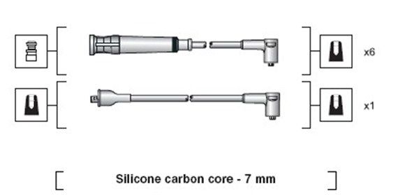 Magneti Marelli 941318111044 Комплект проводів високої напруги