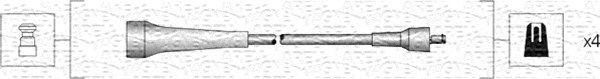 Magneti Marelli 941318111263 Комплект проводів високої напруги