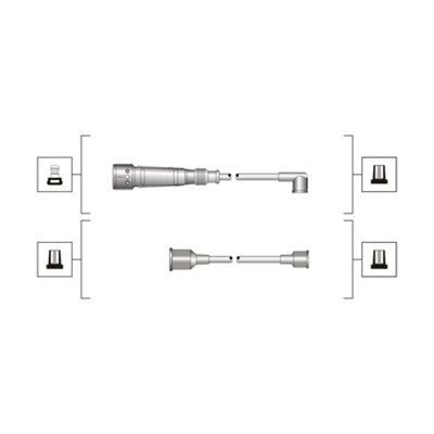 Magneti Marelli 941319170011 Комплект дротів запалювання AUDI, VW 1,6/1,8/2,0 88 -96р (вир-во Magnet