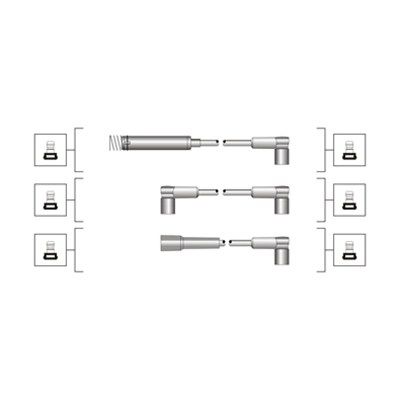Magneti Marelli 941319170013 Проводи запалювання Opel Astra/Corsa/Kadett/Omega/Vectra 91-98 (к-кт) (