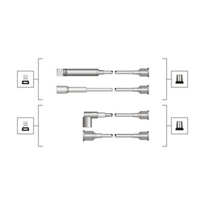 Magneti Marelli 941319170064 Проводи запалювання Opel Omega 1.8-2.0 i 86-94 (к-кт) (високовольтні) (